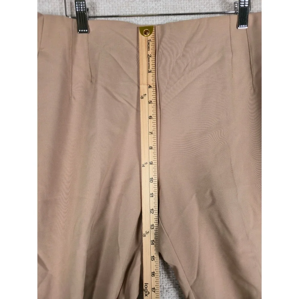 Haver + Blair London Tan Tailored Side‎ Zip Trousers Dress Pants Womens Large